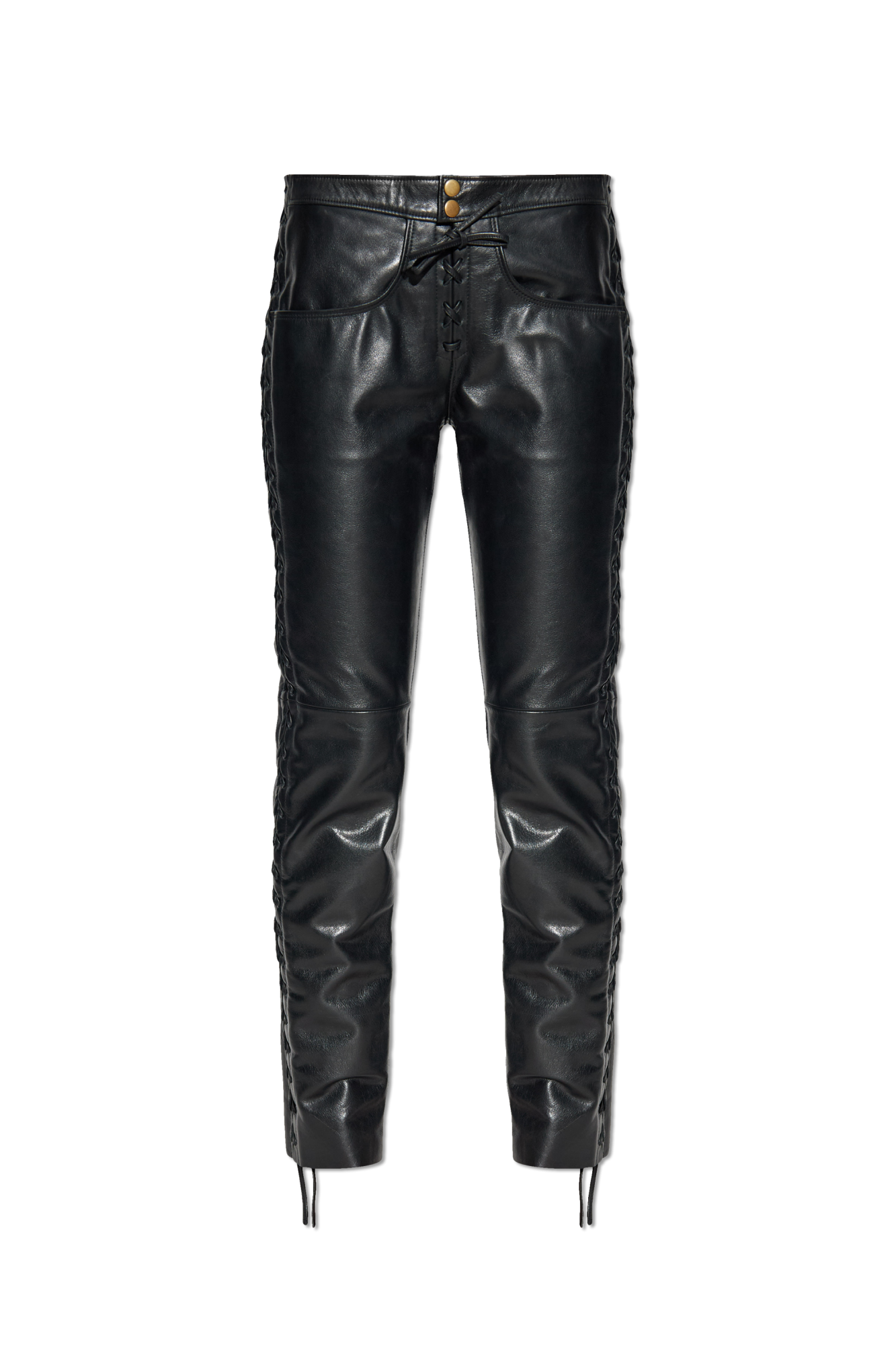 【関税&送料込】Isabel Marant Pantalone Skinny Cyerra In Pel Black 